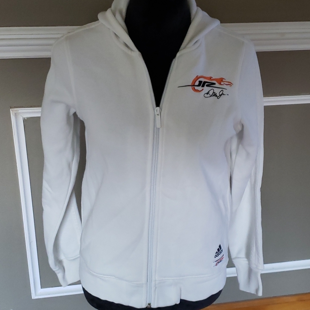 Dale Earnhardt Jr. Adidas Sweatshirt Size Small White Orange
